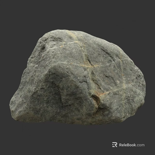 Natural Gray Stone In Natural Form With Rough Surface And Visible Textures 3d model 
