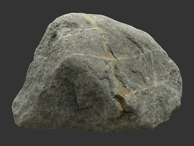 Natural Gray Stone In Natural Form With Rough Surface And Visible Textures 3d model
