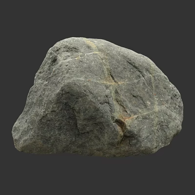 Natural Gray Stone In Natural Form With Rough Surface And Visible Textures 3d model