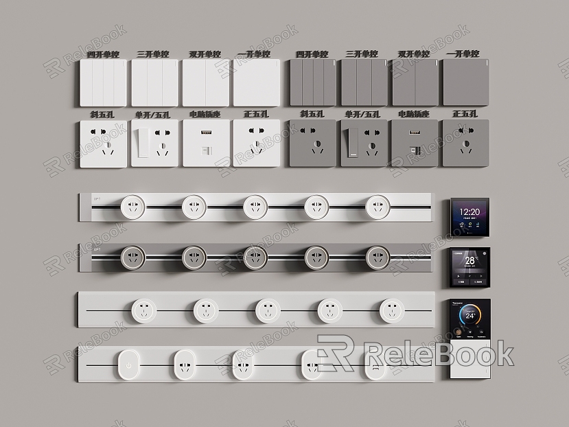 Mobile socket intelligent control panel model