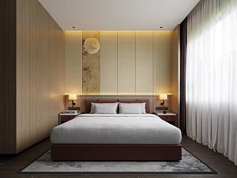 New Chinese Hotel Rooms 3d model