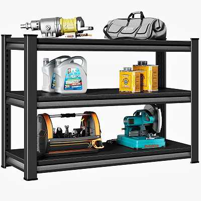 Industrial wind LOFT shelf garage supplies kit cutting machine oil 3d model