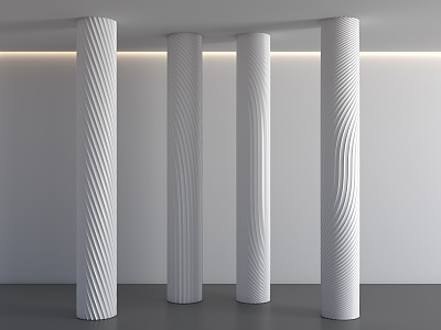 Special-shaped Pillar Twisted Pillar Spiral Pillar Technology Pillar Creative Package Pillar Cylindrical Package Pillar model