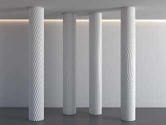 Special-shaped Pillar Twisted Pillar Spiral Pillar Technology Pillar Creative Package Pillar Cylindrical Package Pillar 3d model