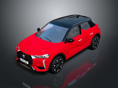 Red SUV Car With Black Roof Modern Design Sleek Exterior And Alloy Wheels 3d model