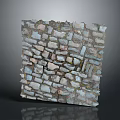Natural Stone Wall Decoration Block With Irregular Rustic Texture And Multi Colored Surface
