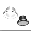 Modern LED Ceiling Lights With White And Black Circular Frame Design For Home 3d model