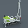 Industrial Crawler Mounted Drilling Equipment Green White With Tall Drill Pipe Operation Platform