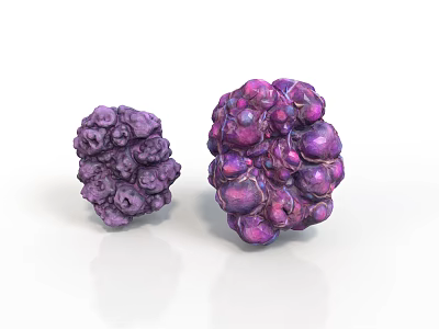 Purple Textured Wooden Stone Decorative Spheres For Home Ornament 3d model