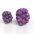 Purple Textured Wooden Stone Decorative Spheres For Home Ornament