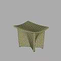 Modern Coffee Table With Black Polka Dot Pattern Beige Surface Square Shape And Sturdy Legs