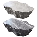 Natural Irregular Shape Marble Coffee Table With Veined Surface For Interior Design