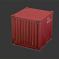Heavy Duty Red Metal Shipping Container As Logistics Transport Storage Equipment
