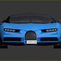 Blue And Gray Luxury Sports Car With Sleek Design Shiny Exterior And Black Wheels