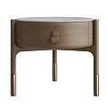 Modern Wooden Bedside Tables With Metal Legs And Drawer Design
