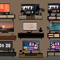 Modern TV Stands with Storage Drawers Decorative Elements and TVs in Living Room Designs