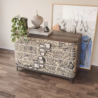Modern Entrance Cabinet 3d model
