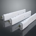 White Elongated Mechanical Components With Small Holes And Metal Tips On Black Surface