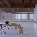 Modern Office Interior Layout With Workstations Meeting Areas Desks And Plants