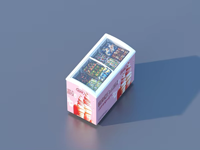 Pink Transparent Lid Storage Box With Multiple Layers For Makeup Items 3d model