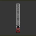 Red Tanker Truck With Silver Cylindrical Tank On Shiny Reflective Surface
