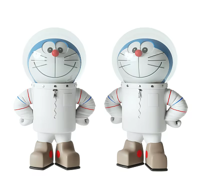 Modern robot cat astronaut ornaments 3d model