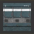 Industrial Teal Metal Component Featuring Panel Design EM001 Model And Vent Openings