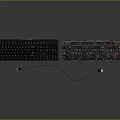 Two Wired Mechanical Computer Keyboards With Black Body And Transparent RGB Backlit Design
