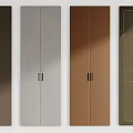 Modern Wardrobe Doors in Different Colors with Double Door Design and Metal Handles