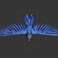 Modern bird tropical bird ornamental bird 3d model