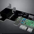 Electronic Device Circuit Board With Green PCB Black Casing And Components