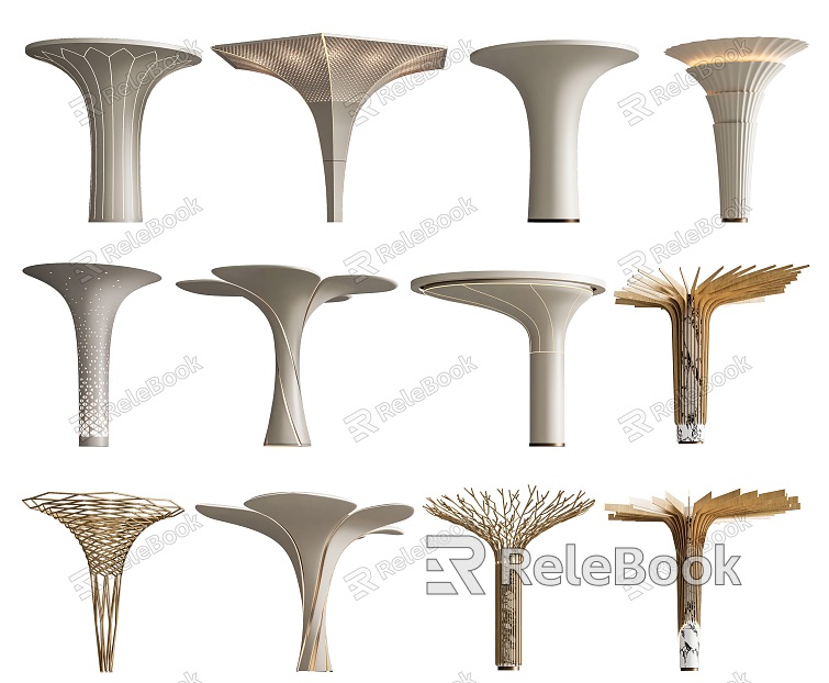 Modern special-shaped column decorative column modeling column model