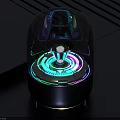 Transparent Wireless Speaker with Colorful LED Lights and Modern Design