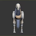3D Rendered Egyptian Inspired Mechanical Horse With Silver Metallic Body And Blue Glowing Accents