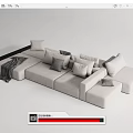 Modern Multiplayer Sofa 3d model