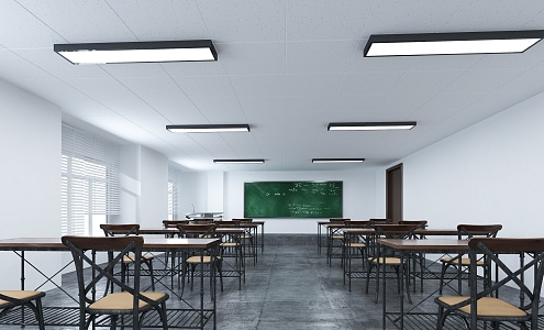 modern classroom 3d model