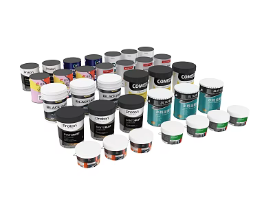 Life supplies paint bucket 3d model