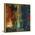 Modern abstract painting simple green porch abstract decorative painting 3d model