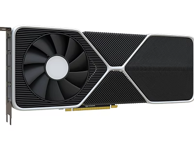 High Performance Graphics Card With Single Cooling Fan And Textured Heatsink Design 3d model