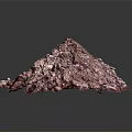 Red Mineral Ore With Rough Surface And Natural Irregular Texture On Dark Background 3d model