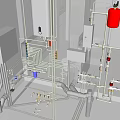 Complete Industrial Equipment System Featuring Pipes Valves Tanks And Control Components
