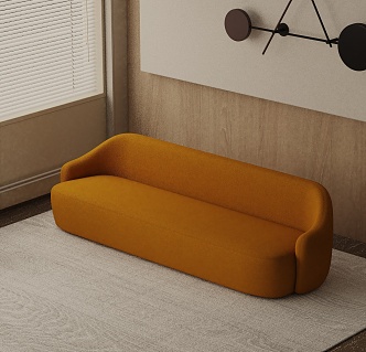 Three-seat sofa 3d model