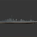 Historical Military Warship Model With Detailed Naval Water Vessel Design And Structure
