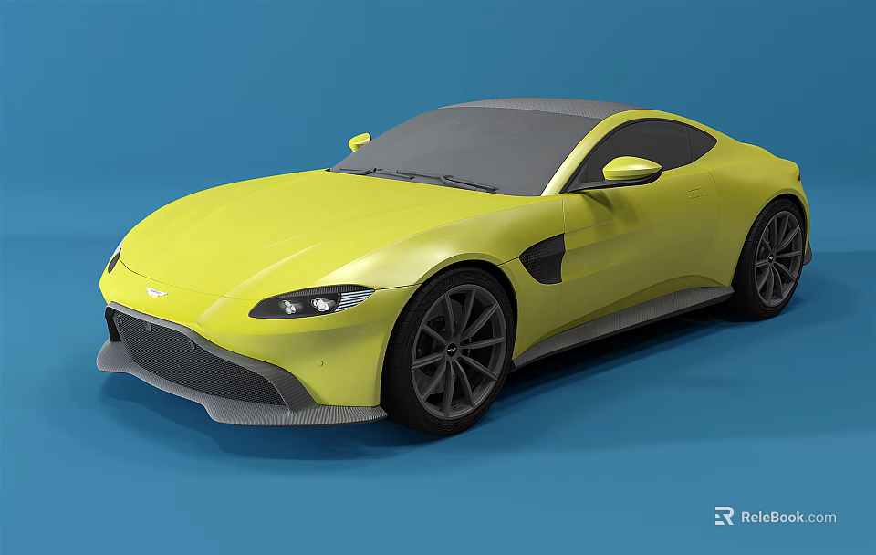 Yellow Sports Car Featuring Sleek Aerodynamic Design Modern Styling And Black Wheels 3d model 