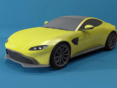 Yellow Sports Car Featuring Sleek Aerodynamic Design Modern Styling And Black Wheels 3d model