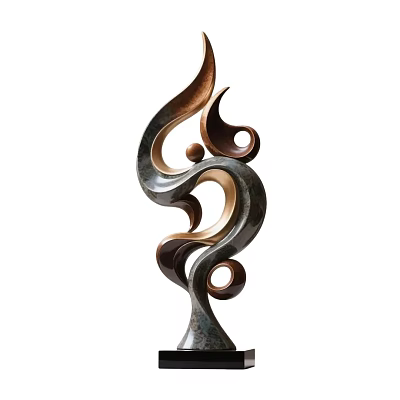 Art Plastic Carving Plastic Modern Ornaments Light Luxury Jewelry 3d model