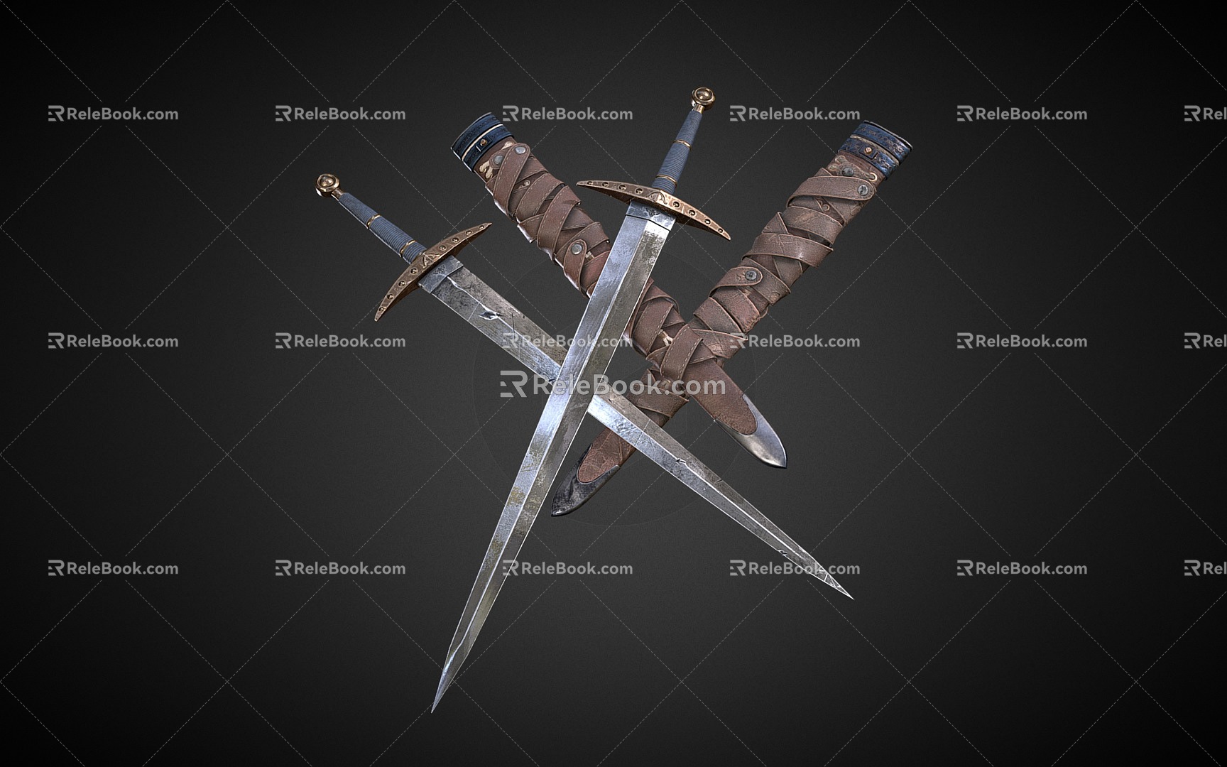 Retro Long Sword Sword 3d model