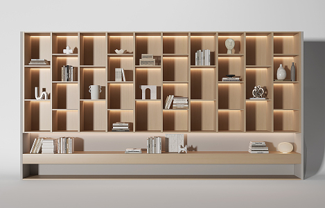 Modern Bookcase Decorative Cabinet 3d model