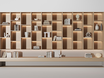 Modern Bookcase Decorative Cabinet 3d model