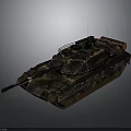 Military Tank With Camouflage Paint Armored Design And Combat Cannon